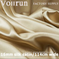 Clothing Fabric Italy Silk Satin of Champagne 16mm 114cm